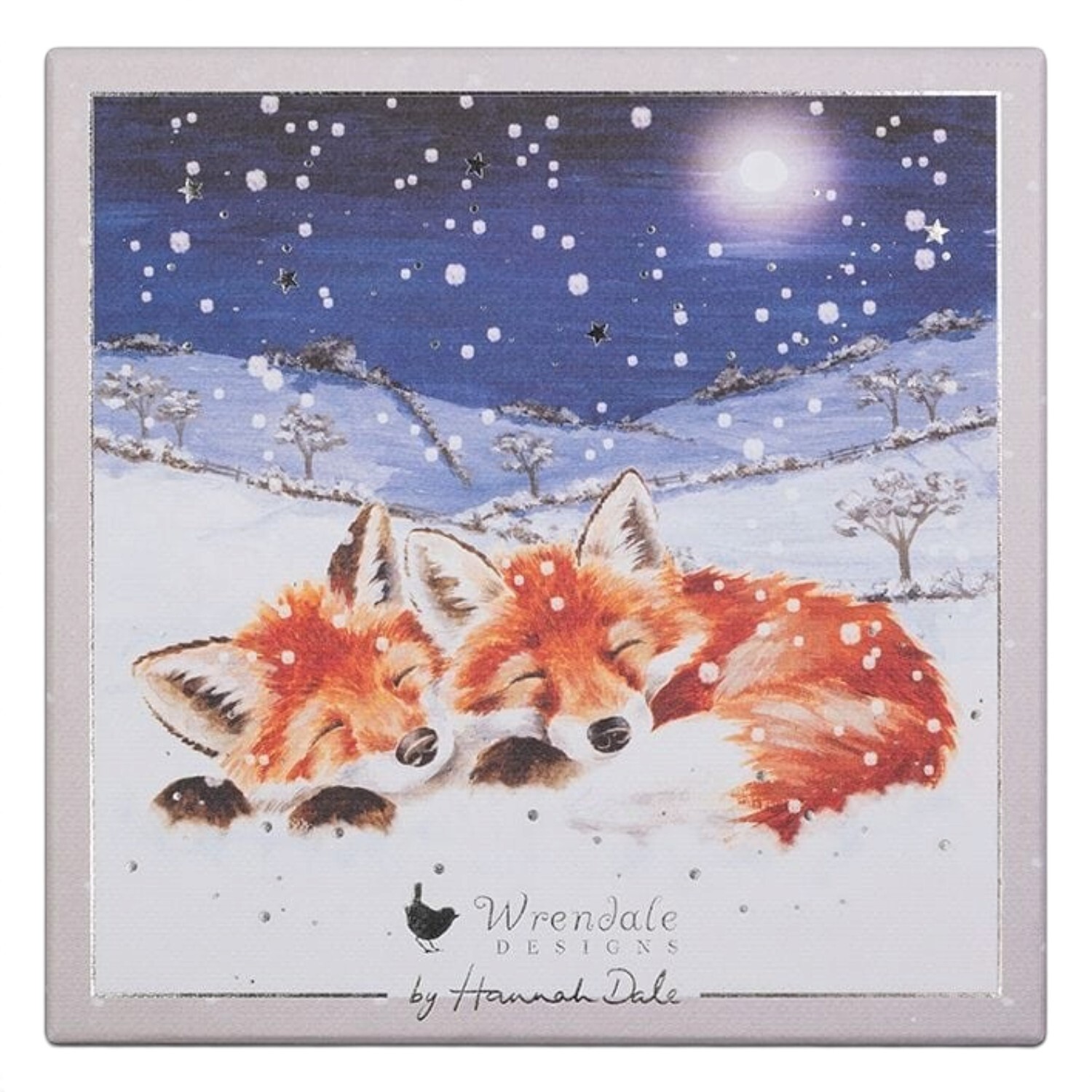 B&Q - 'foxes In The Snow' 8 Luxury Christmas Cards By Wrendale Designs16 X 16 Cm Square Set - Image 2