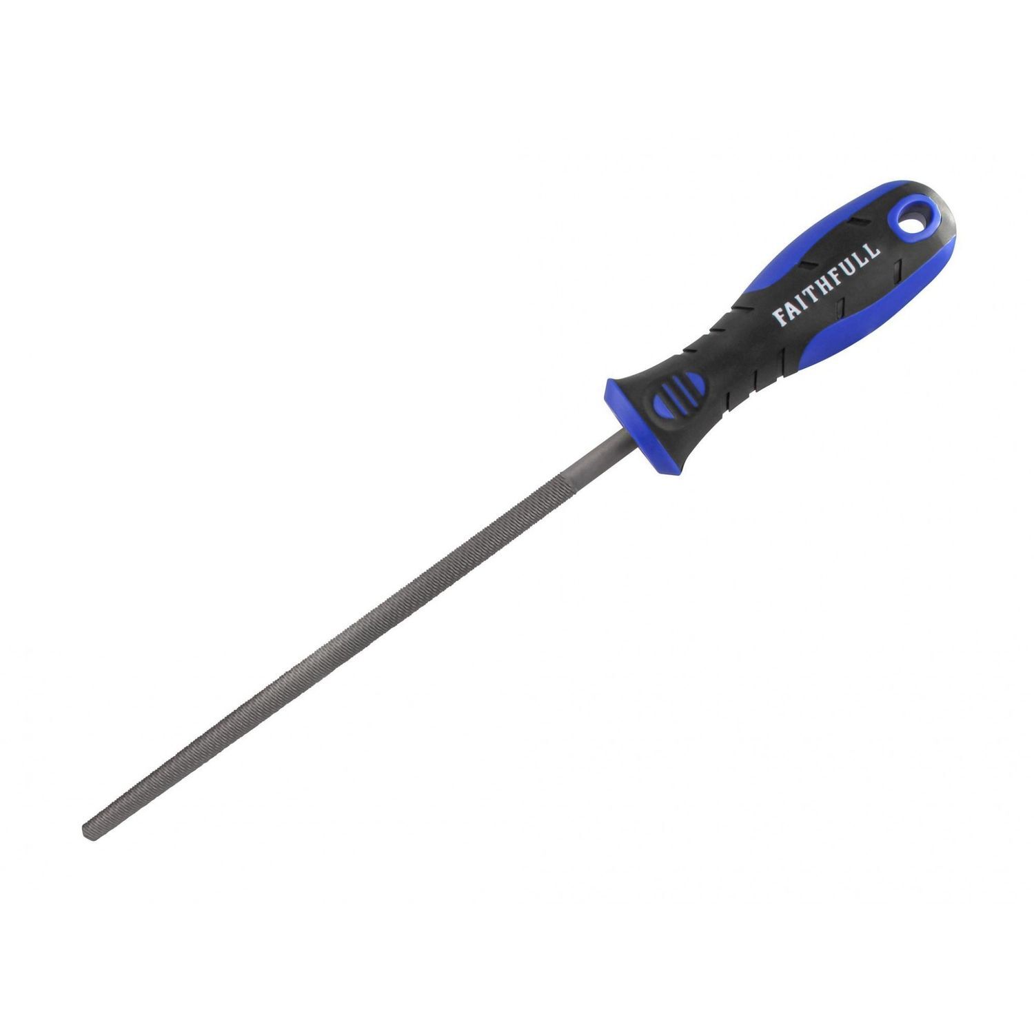 Faithfull Round Second Cut File, Handled C - Multi Colour