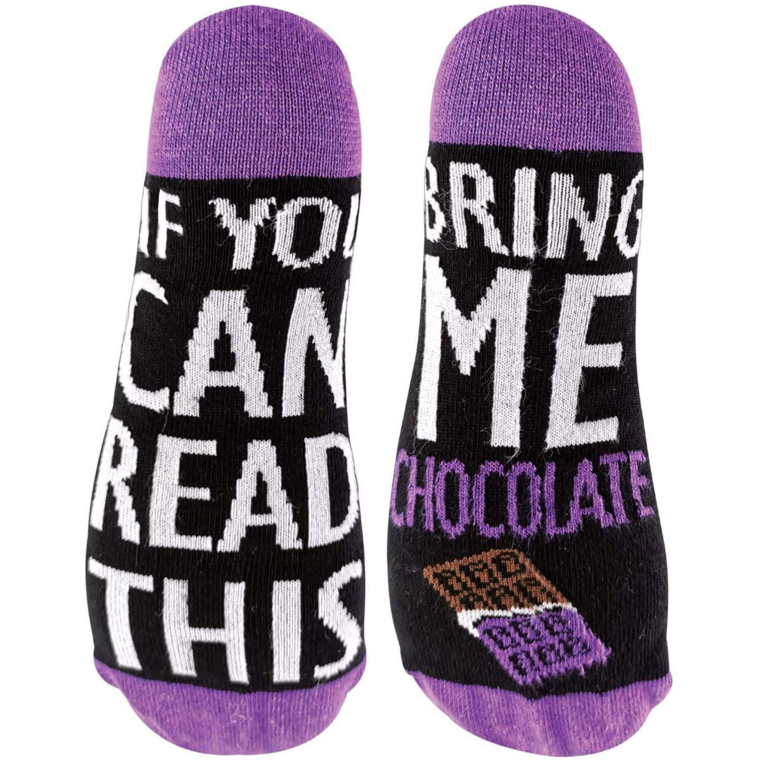 Sock Snob Men's Purple 1 Pack If You Can Read This Socks Bring Me Socks - Image 3
