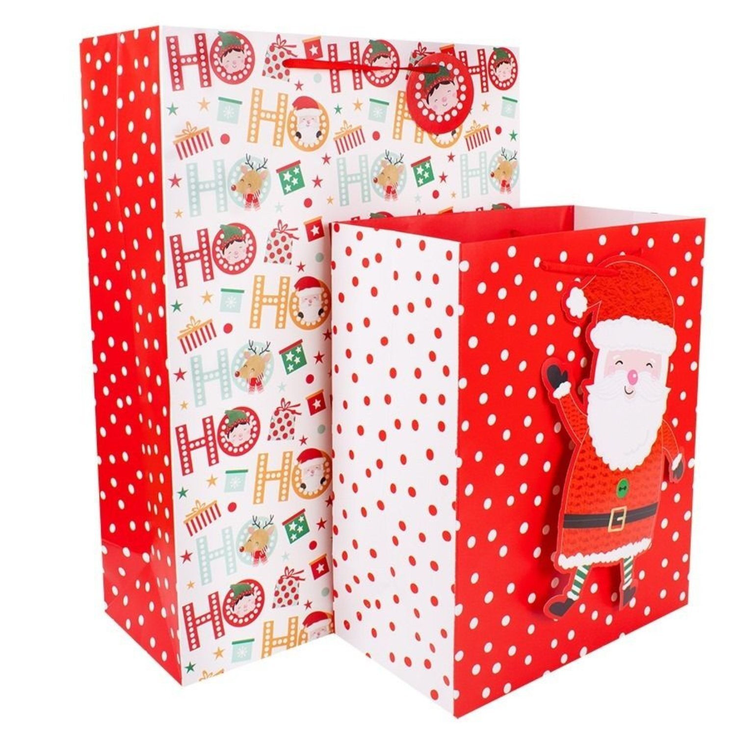 Kdmd Unisex Red Santa Gift Bags 6 Pack - Image 2