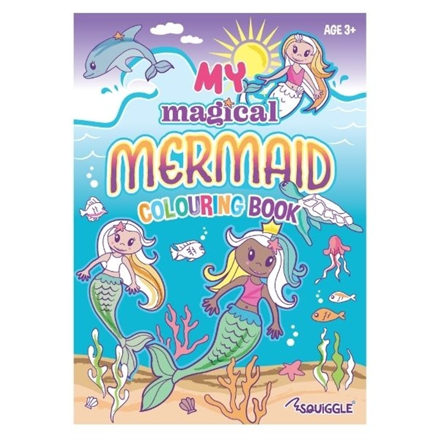 My Magical Mermaid Colouring Book - Therapy Colour Kids Stress Activity Book - Image 3