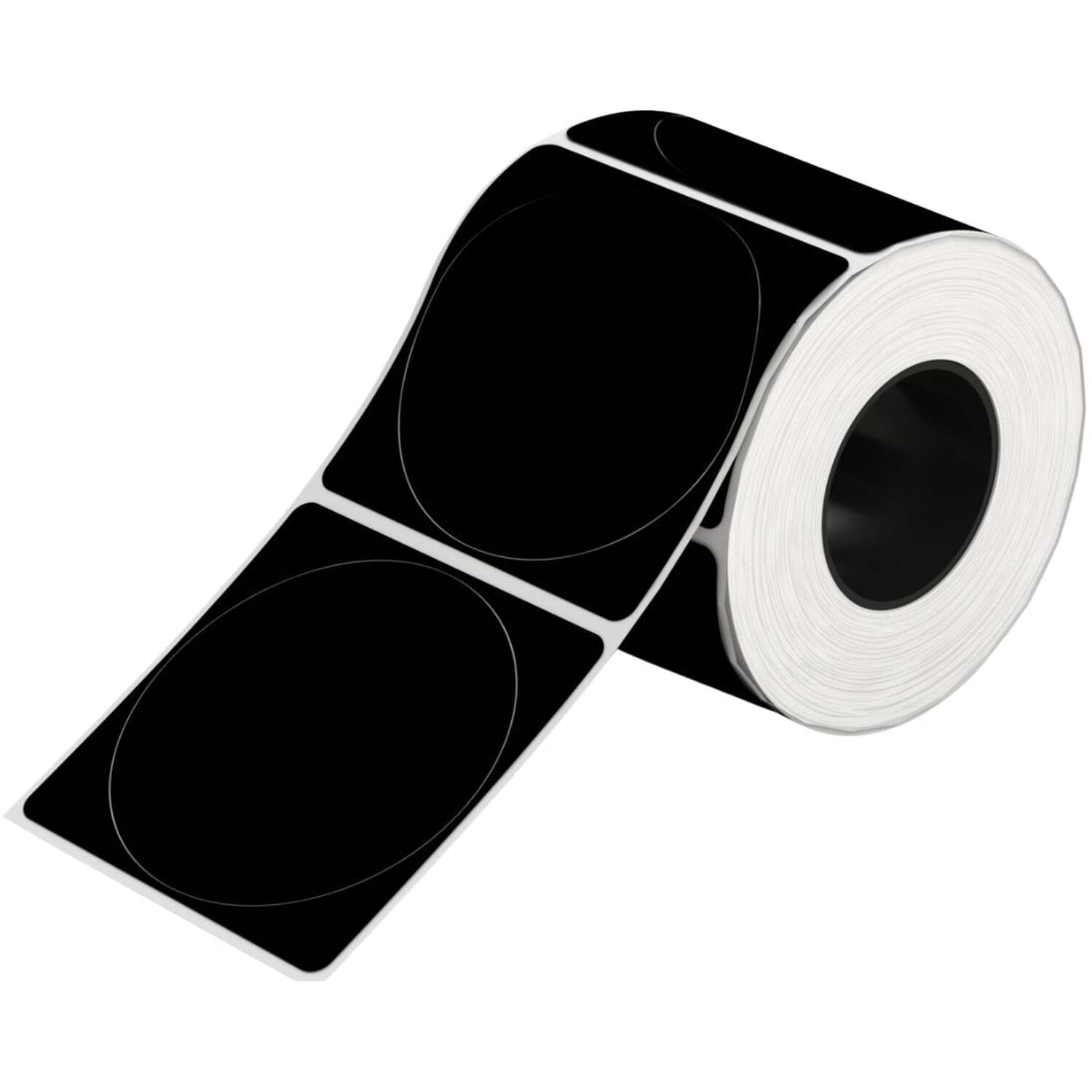 Niimbot M Range 50X50mm Thermal Transfer Label Roll - Matte Black Round