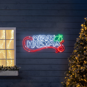 Christow Merry Christmas Rope Light 100-185cm