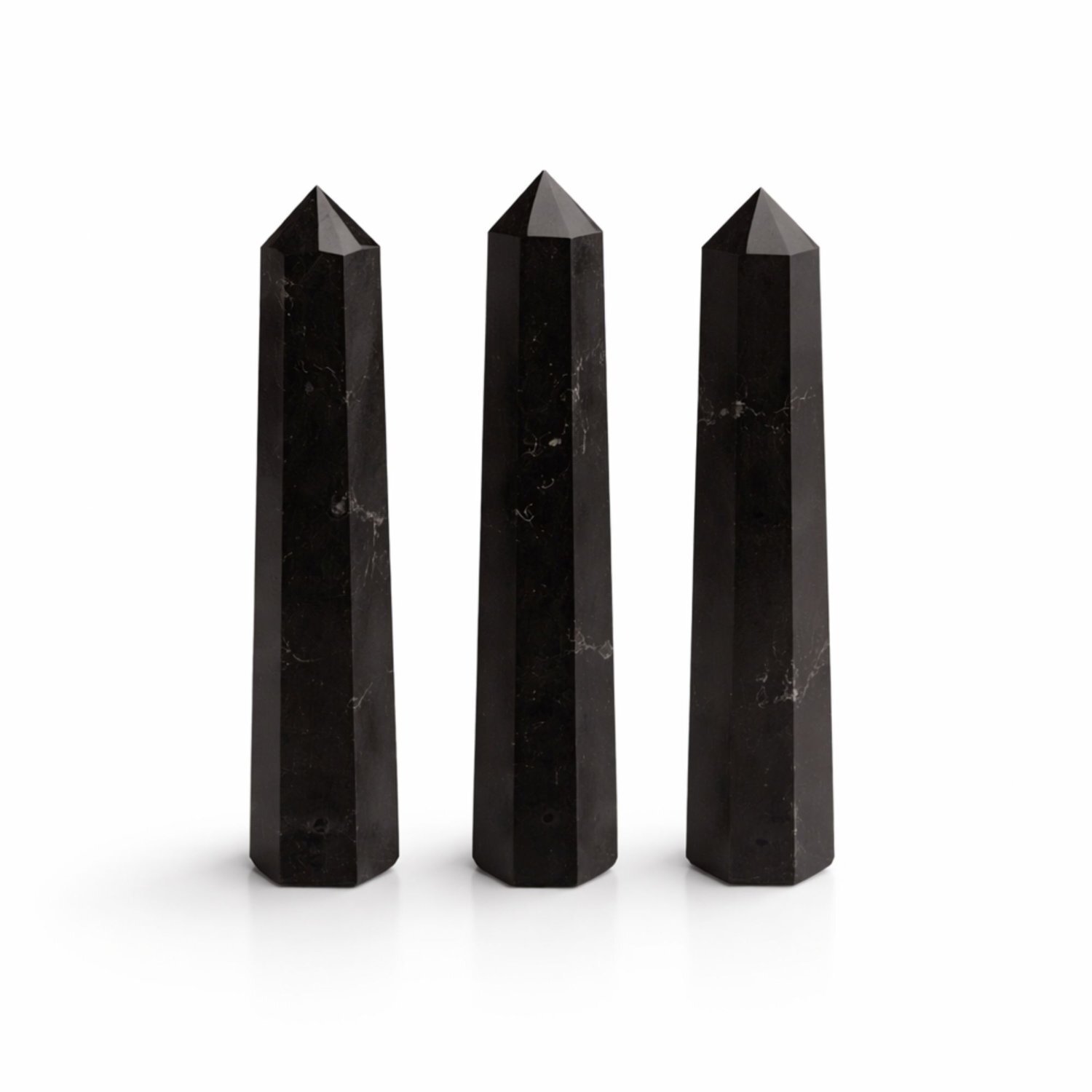  - Black Tourmaline Six Face Obelisk Point 11Cm Meditation Grounding - Image 3