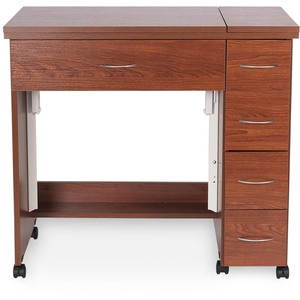 Alice Fold-out Sewing Cabinet with Drawers in Teak