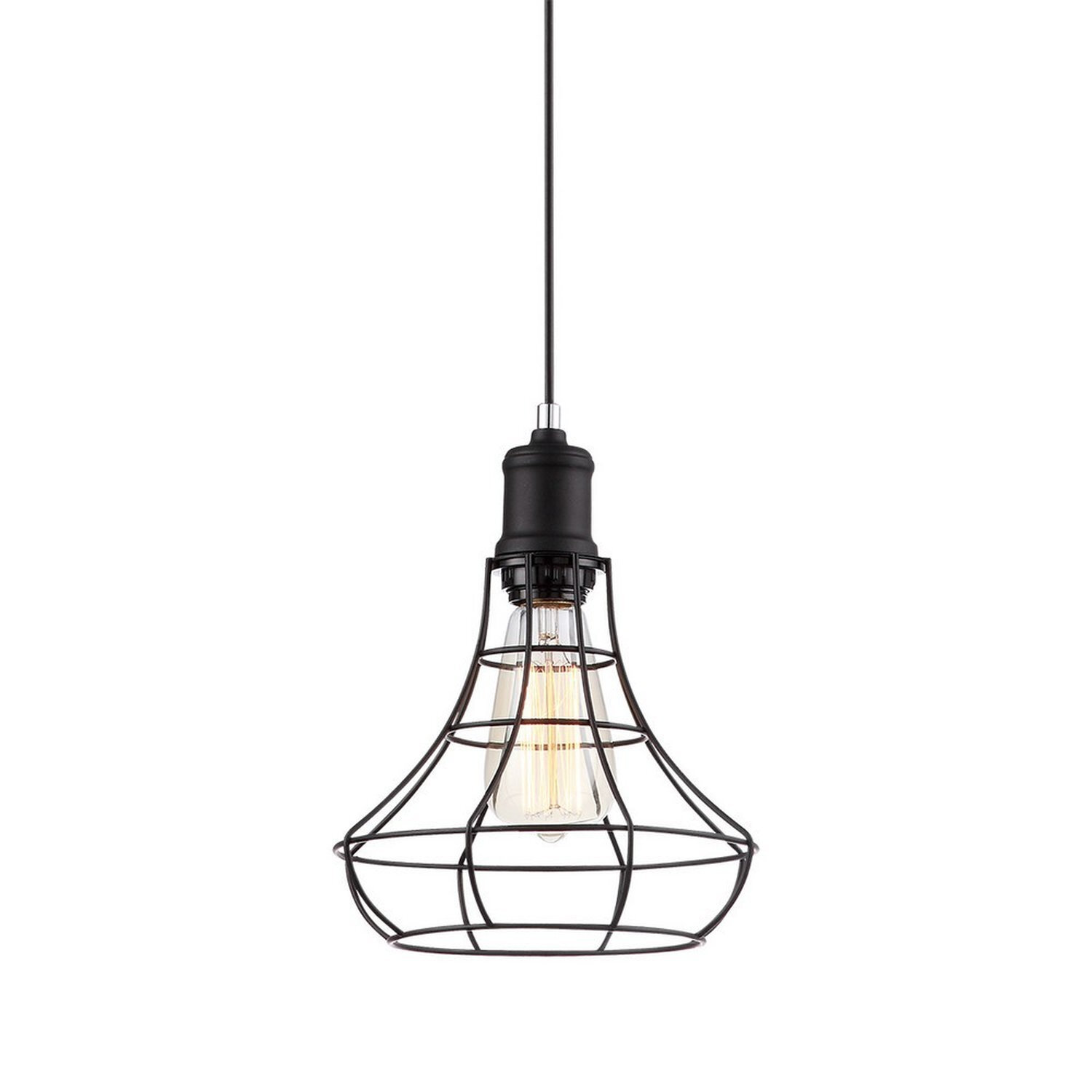 Italux Lighting Industrial Pendant Light Black Y - Black