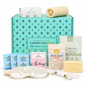 Turquoise Spa Hamper 10 Piece Pamper Gift Set Great Value