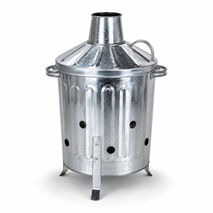15L Garden Galvanised Incinerator Fire Bin Rubbish Pit