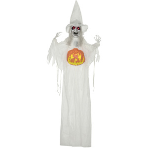 Outdoor Halloween Witch, Pumpkin, Sound, Motion & Light-Up Eyes