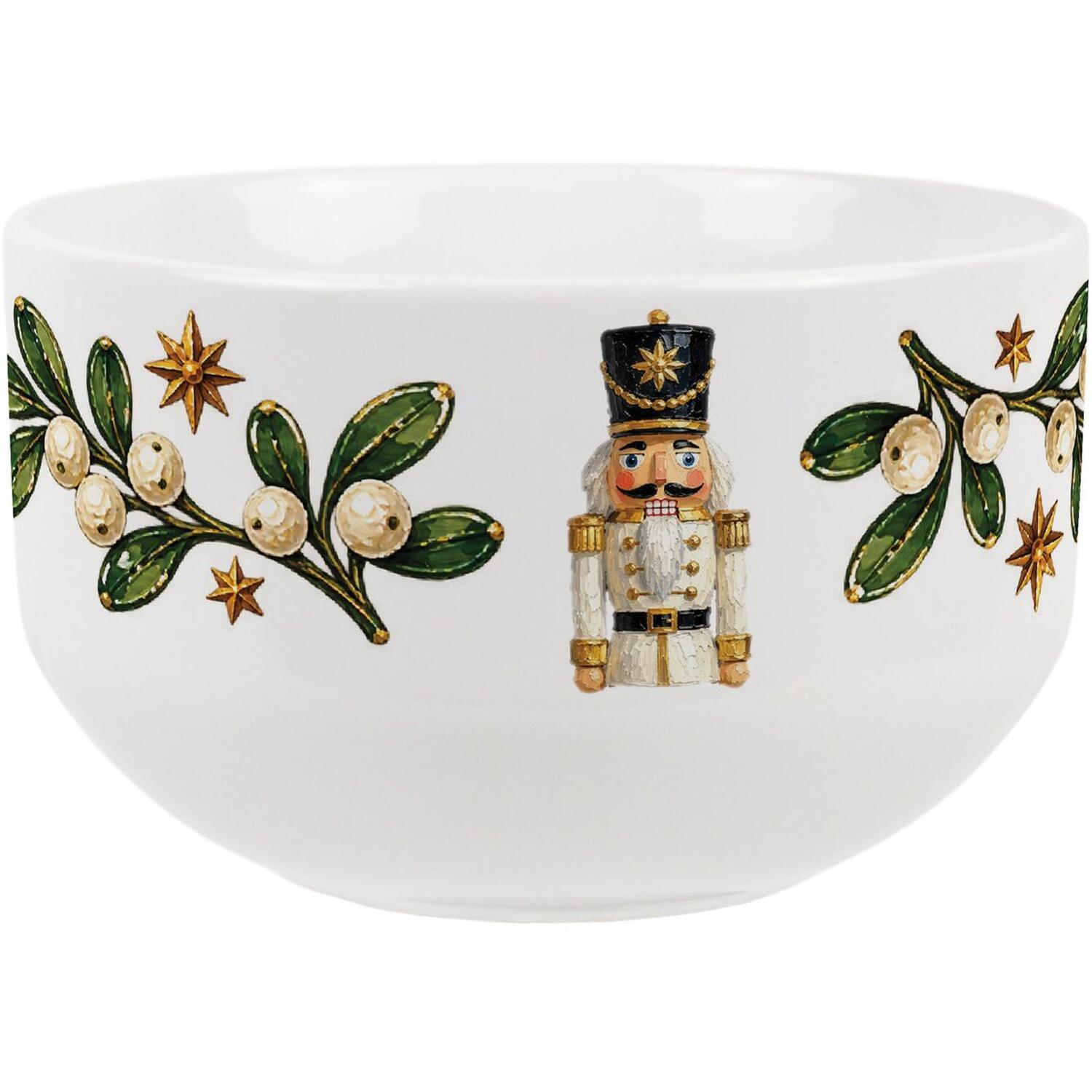 B&Q -  Festive Nutcrackers Ceramic Dessert Bowl - Image 3