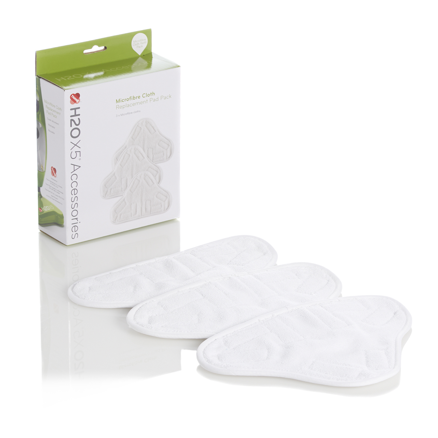 Thane H2o Mop X5 Microfiber Cloths - White