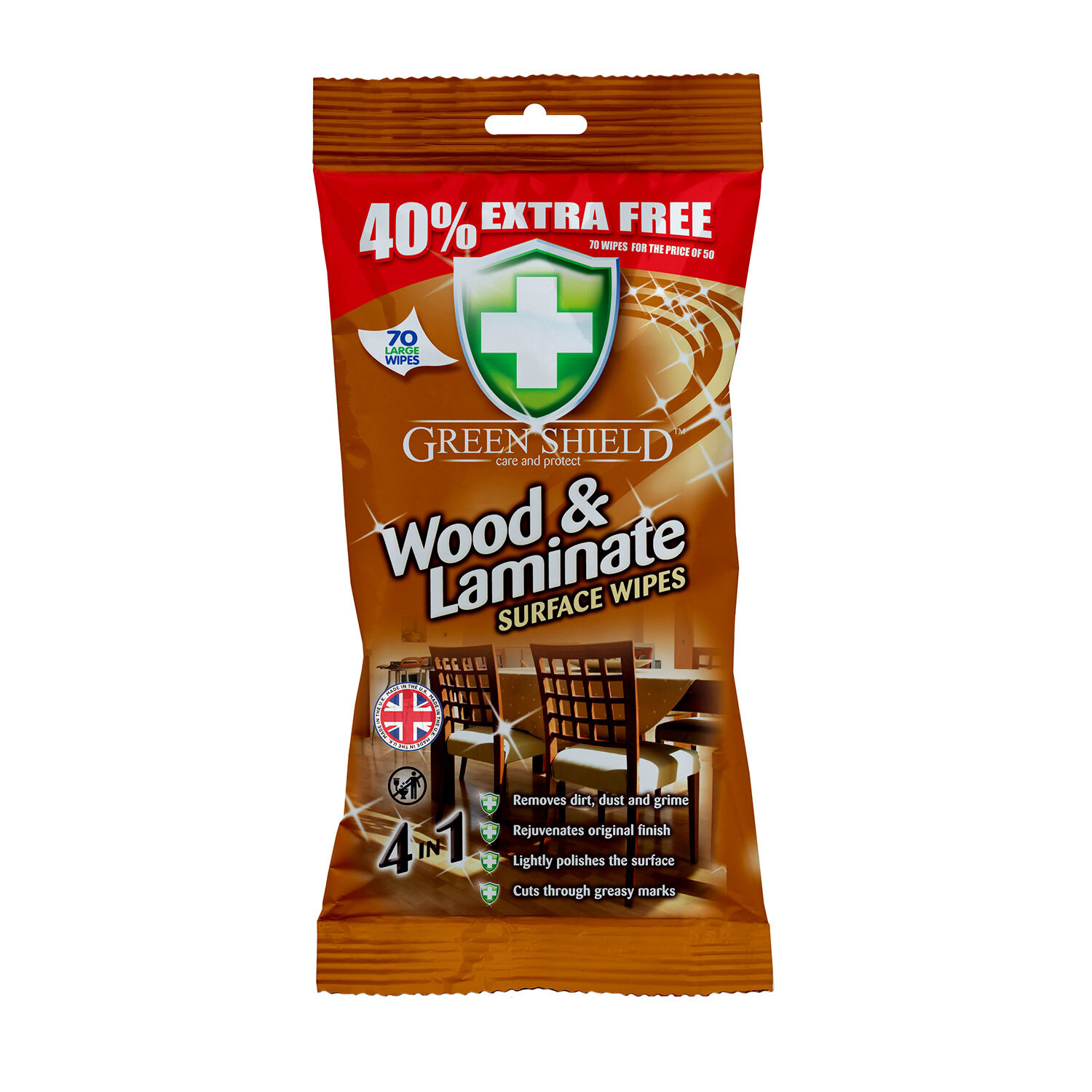 Greenshield Green Shield Wood And Laminate Surface Wipes