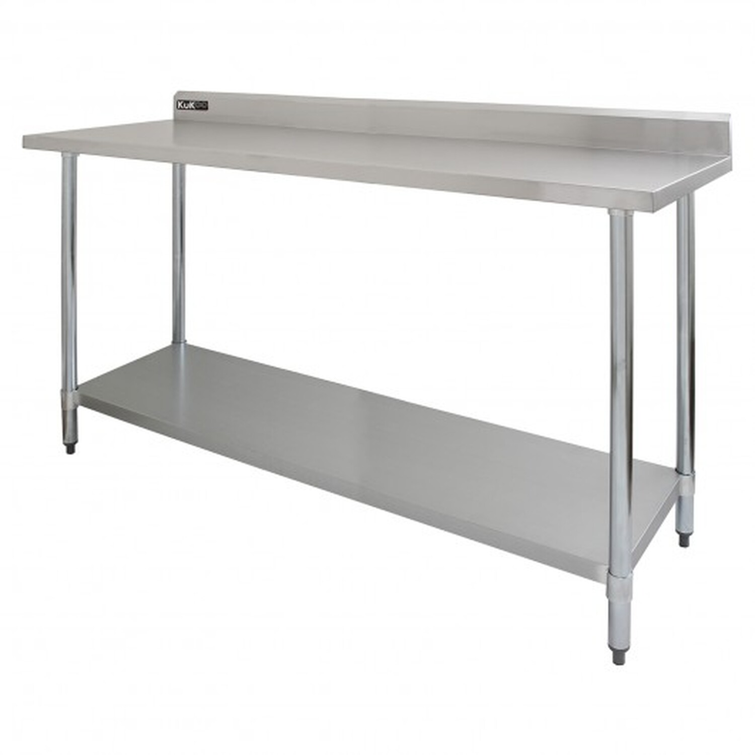 Kukoo 6Ft Catering Bench With Single Over-Shelf - Silver