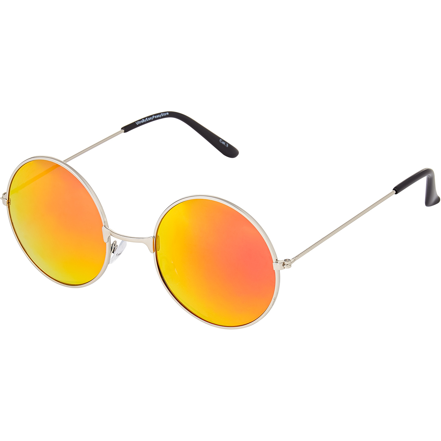 Ultra Large Round Adults Uv400 Sunglasses For Men Women - Orange
