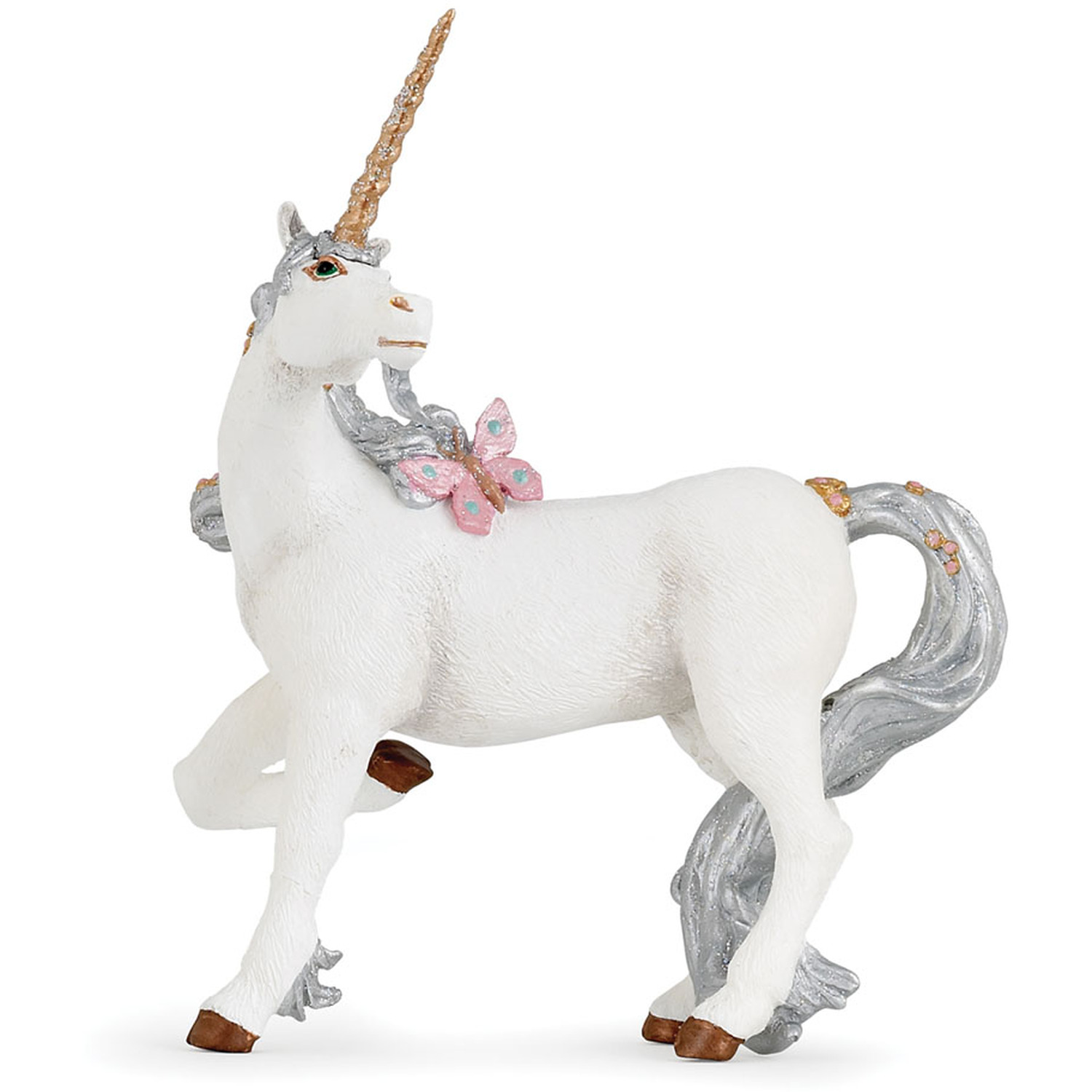 Image of PAPO The Enchanted World Silver Unicorn Toy Figure - White