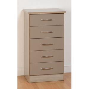 Nevada 5 Drawer Narrow Chest