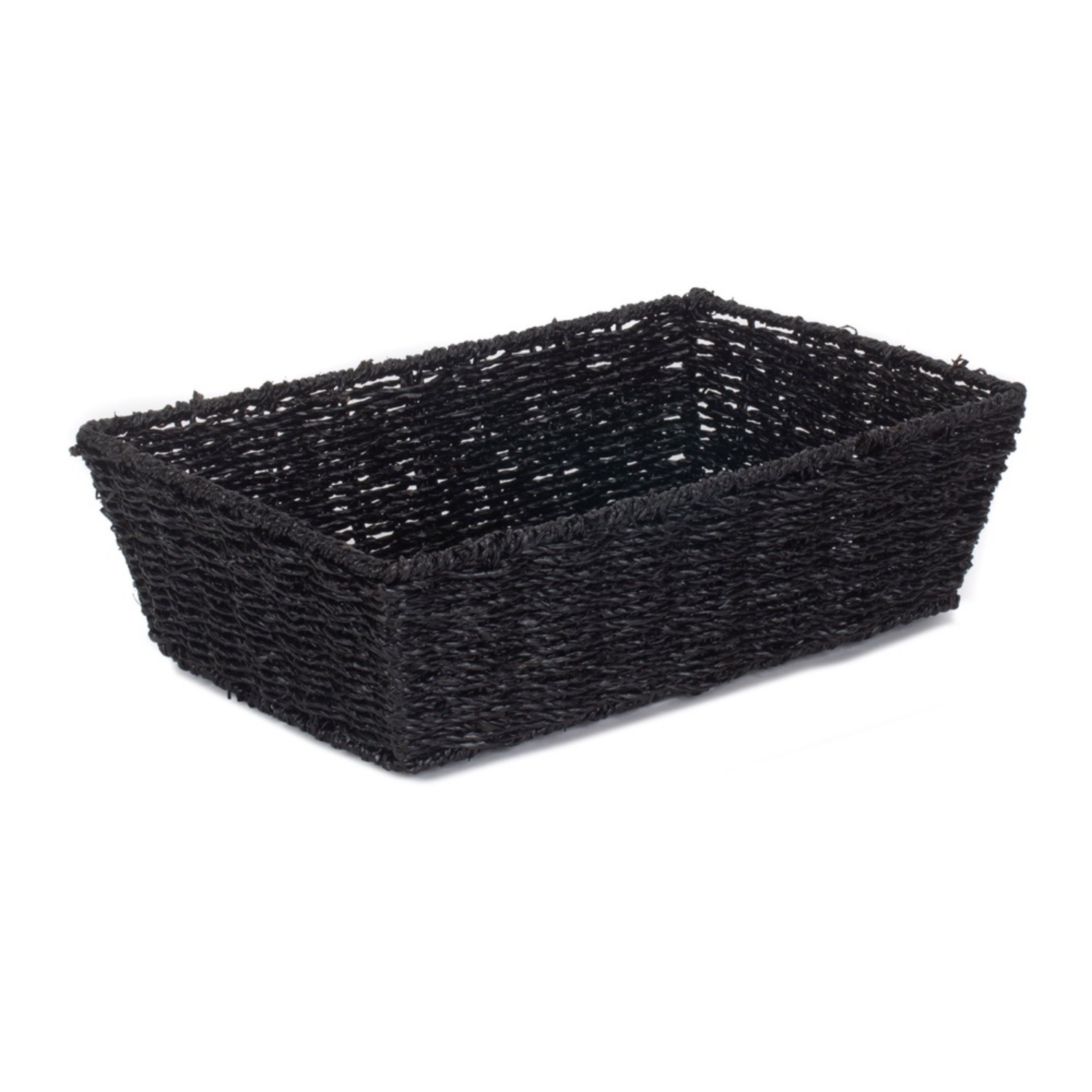 Black Paper Rope Tray - Black / 31cm