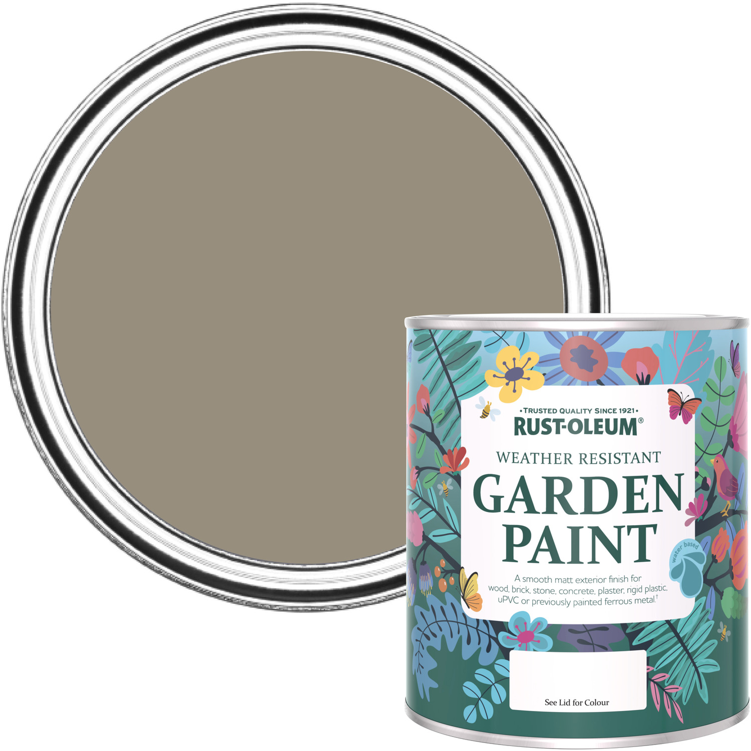 Rust-Oleum Garden Paint in Matt Finish - COCOA 750ml - Brown