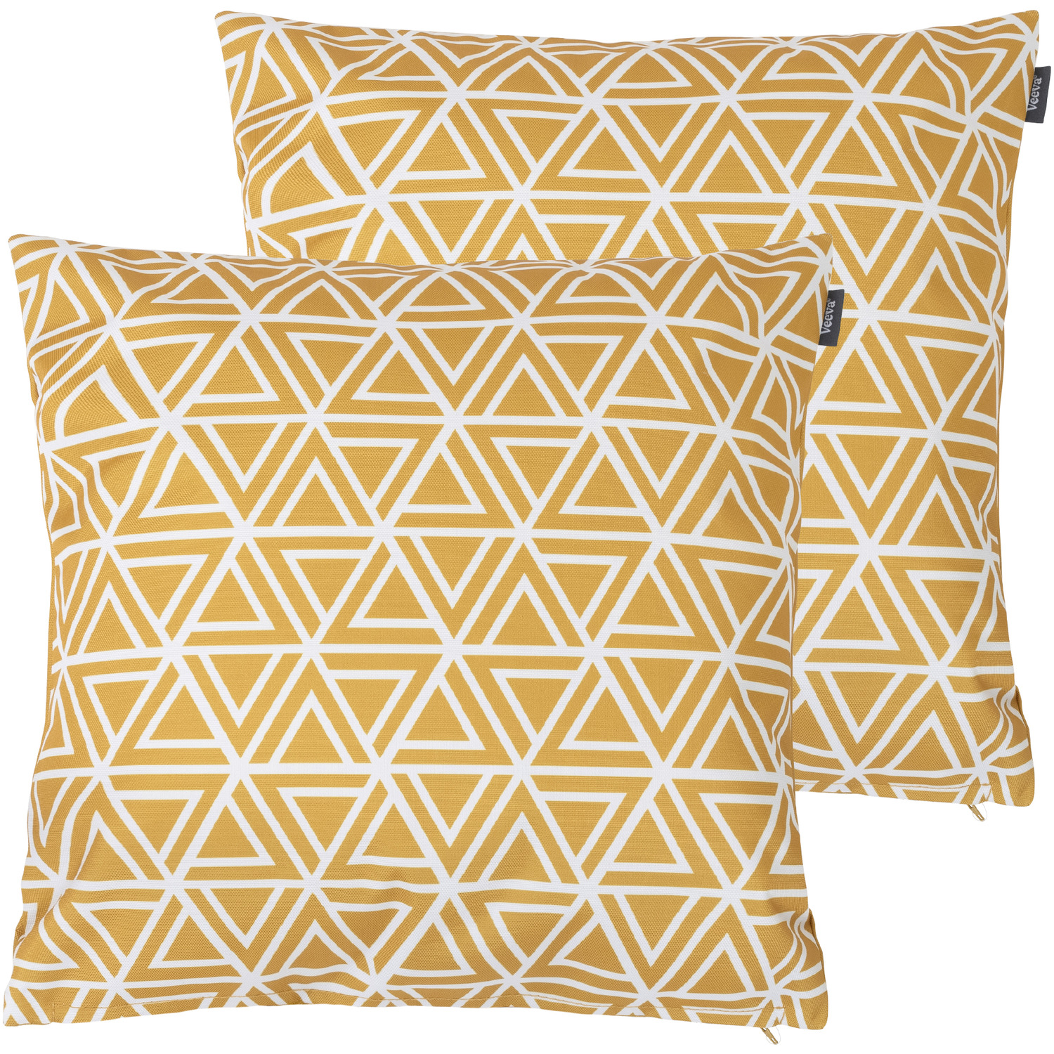 Geometric Print Outdoor Cushion (Set of 2) - Yellow