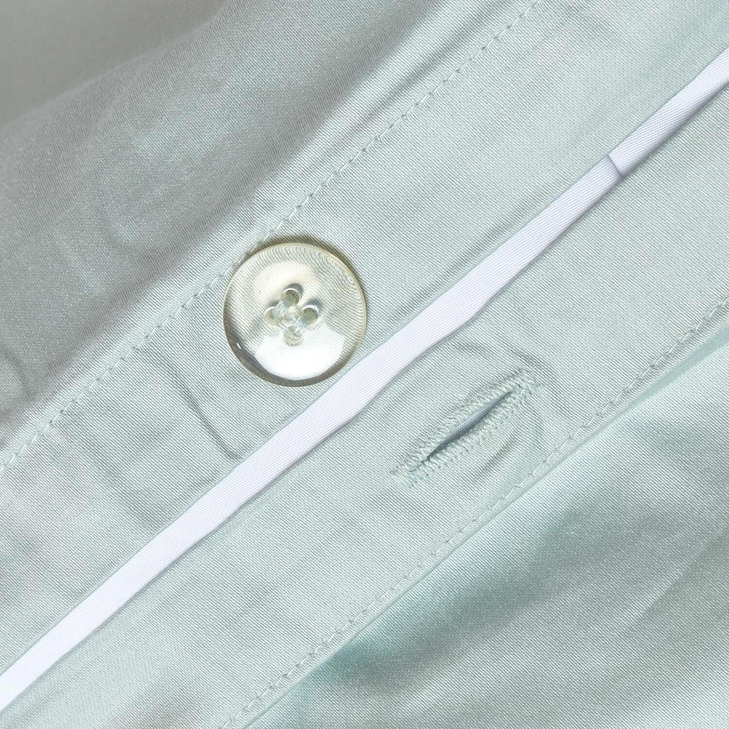 Organic Egyptian Cotton Duvet Cover Set - Duck Egg Double