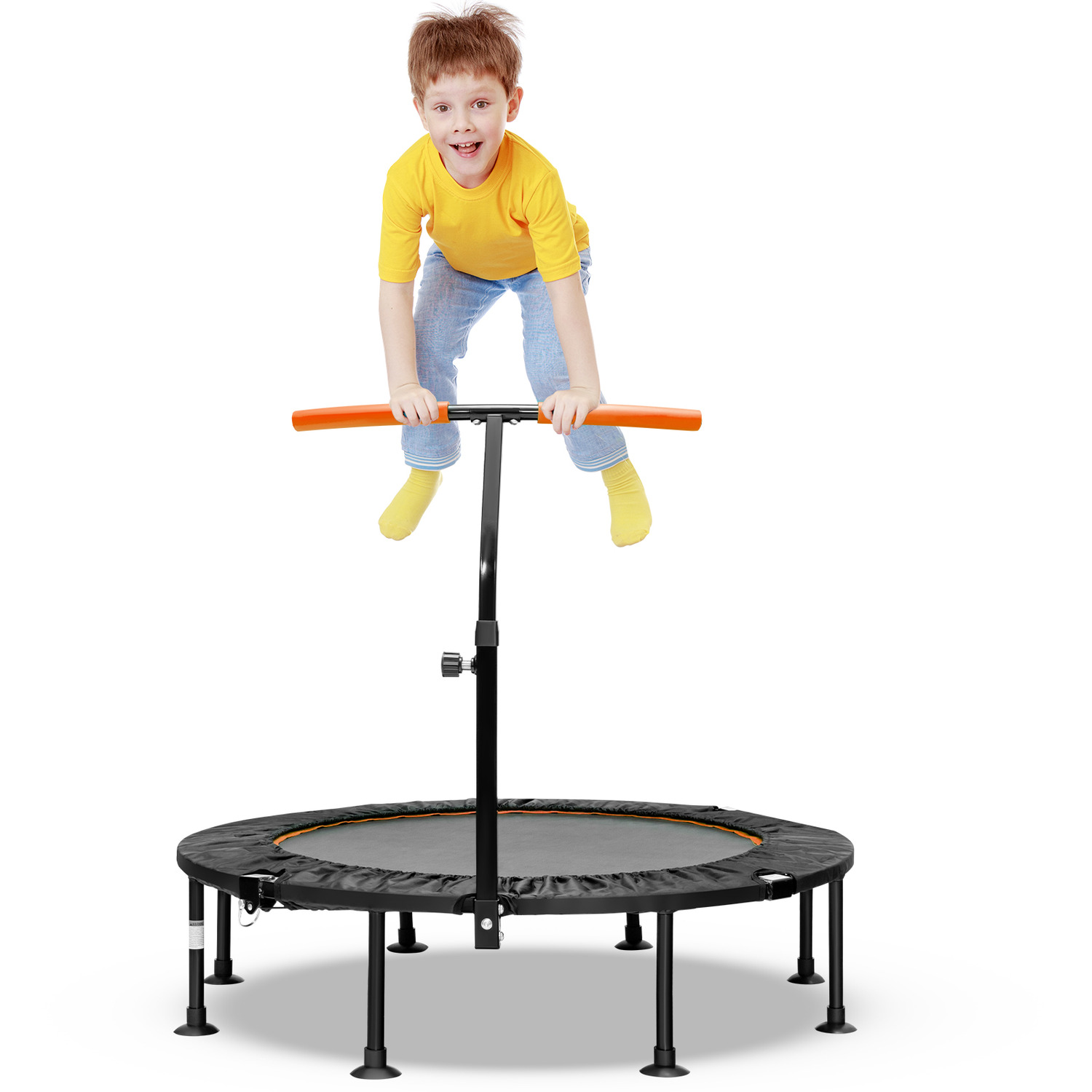 Image of Costway 115 CM Foldable Mini Trampoline-Black - Orange