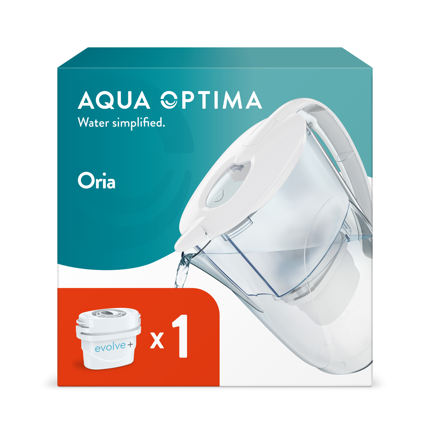 Image of Oria Water 2.8L Filter Jug - White / 1 pack