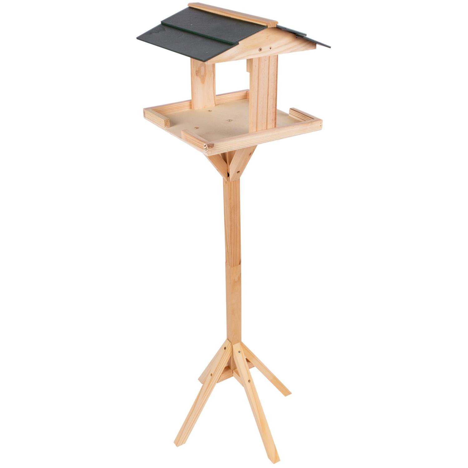 Image of Wooden Bird Table Brown - Brown