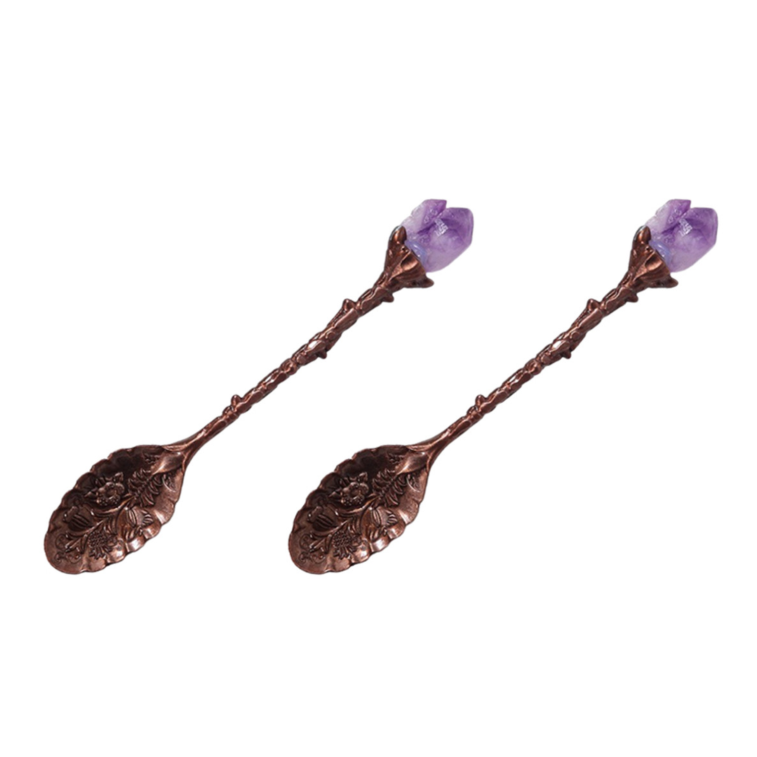 Image of Retro Long Handle Teaspoons - Red&hellip;
