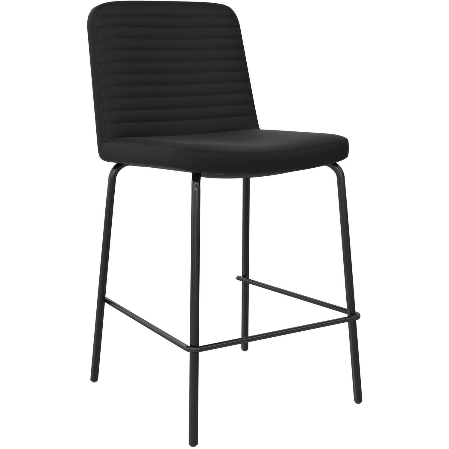 Corey Counter Stool - Black Faux Leather