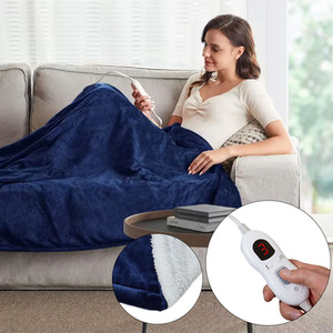 Electric Heated Throw Flannel Blanket Sofa Bed Large