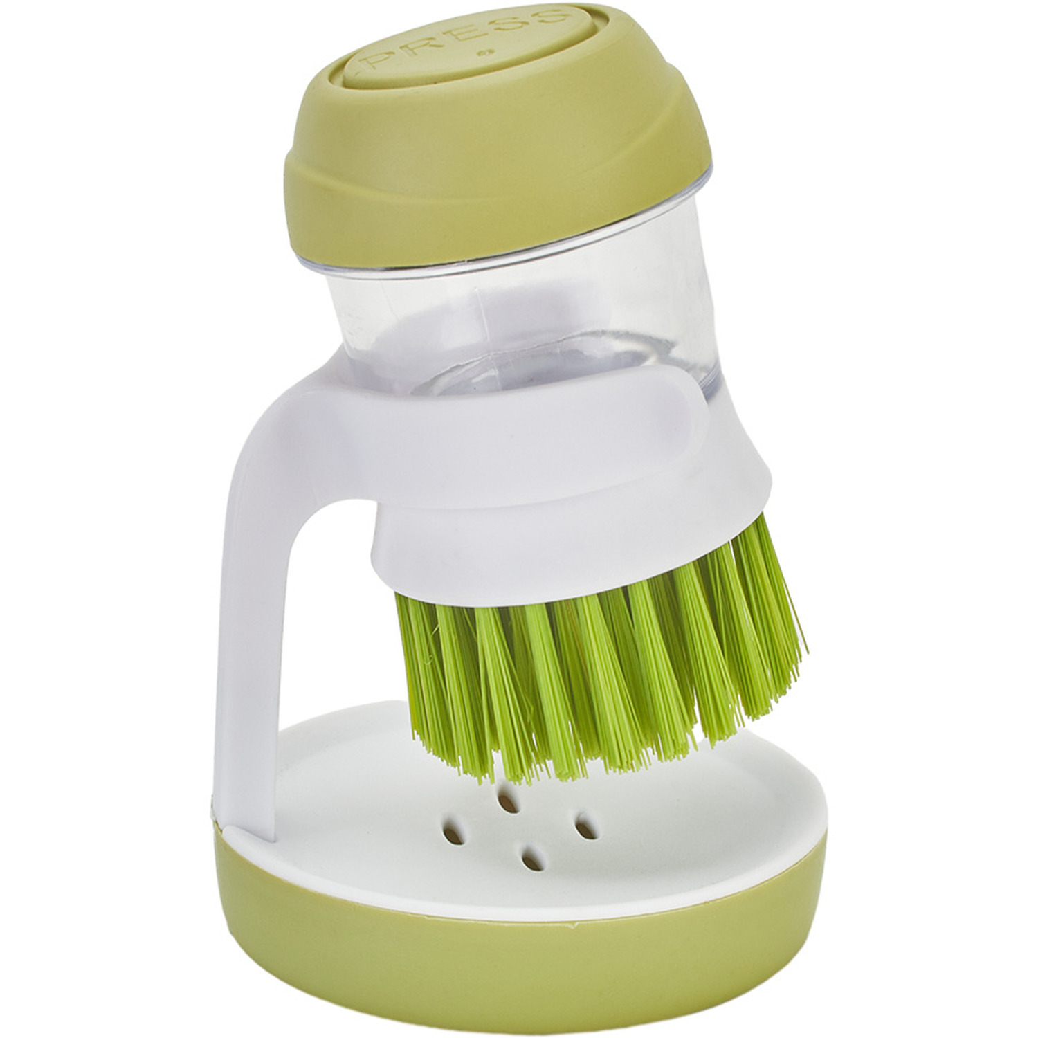 Dish Pot Brush With Soap Dispenser - Green