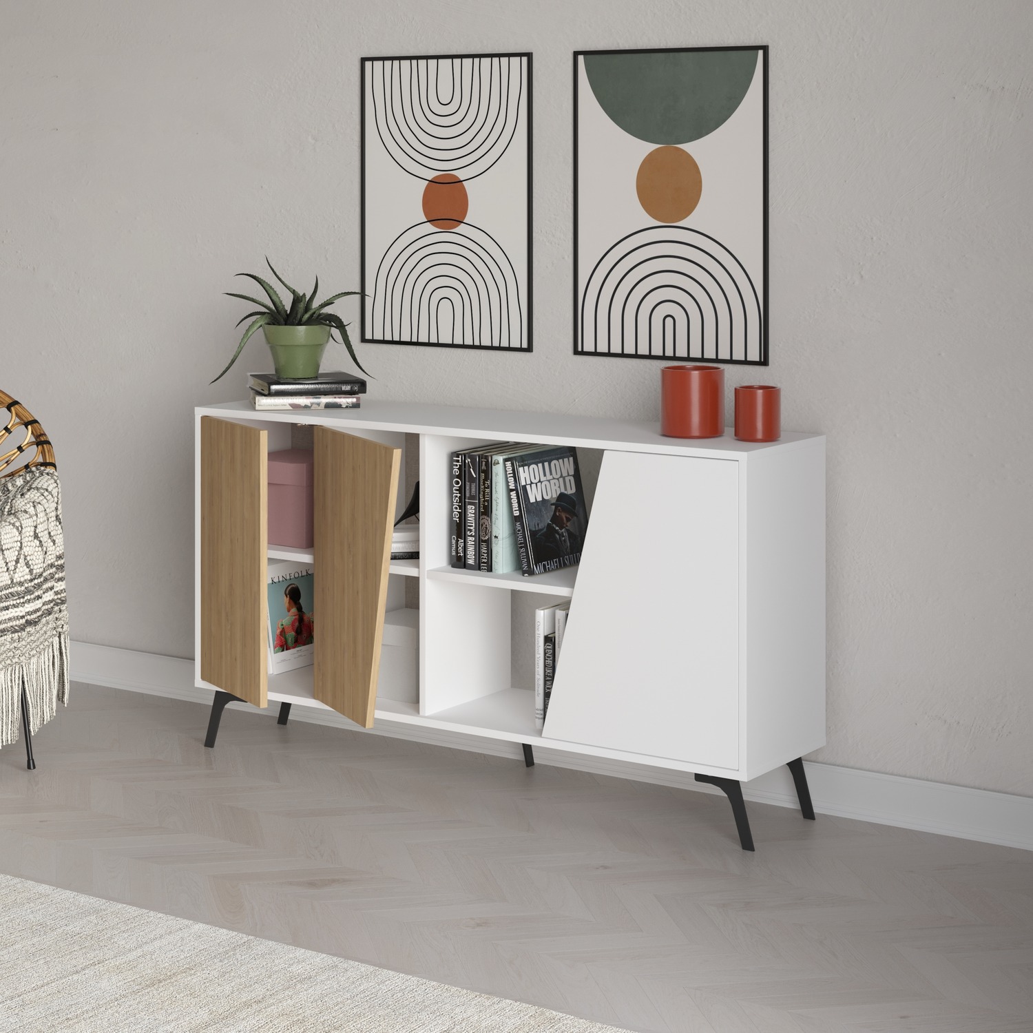 Fiona Sideboard Display Unit 150 - White