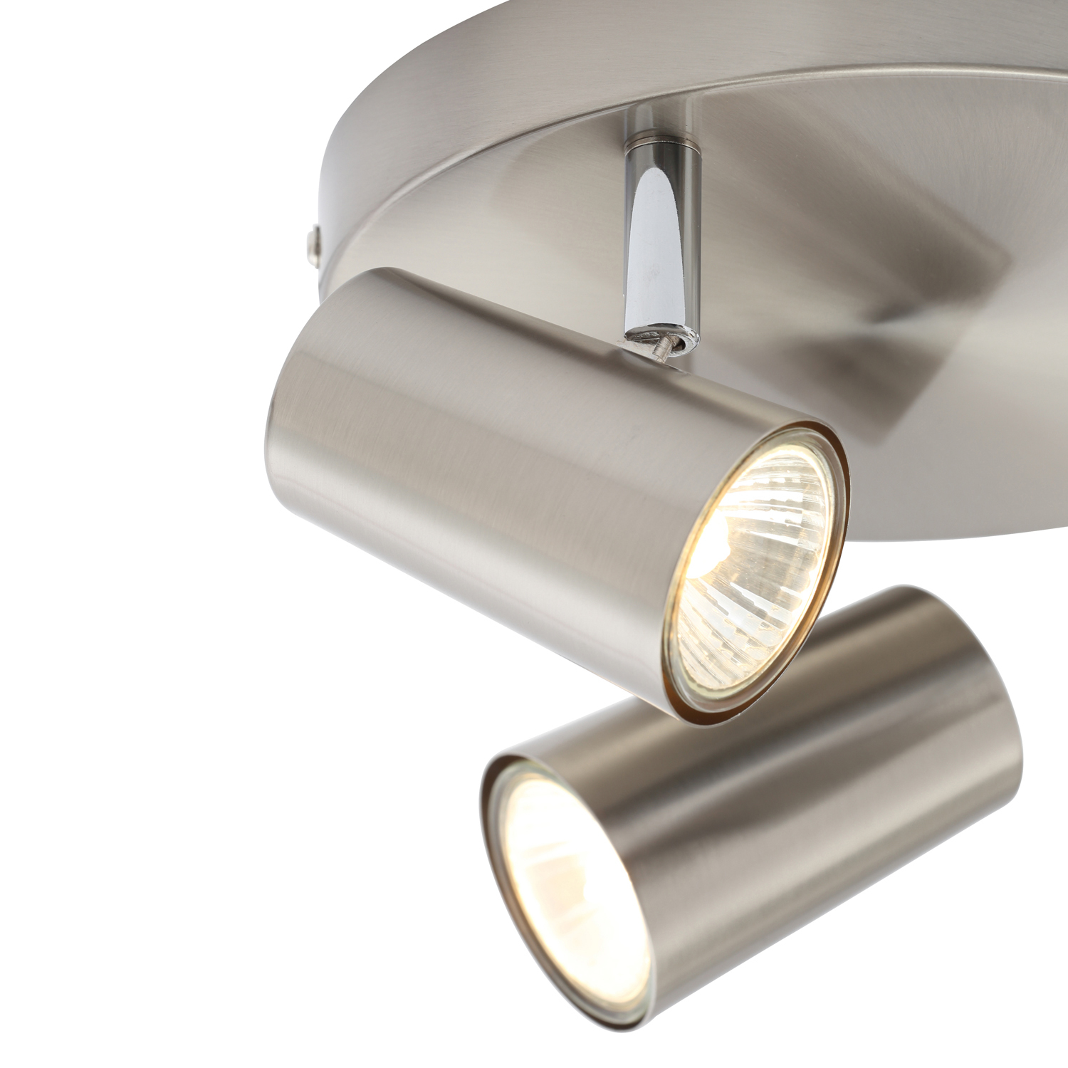 Chobham Adjustable 3 Light Spotlight Plate - Satin Nickel