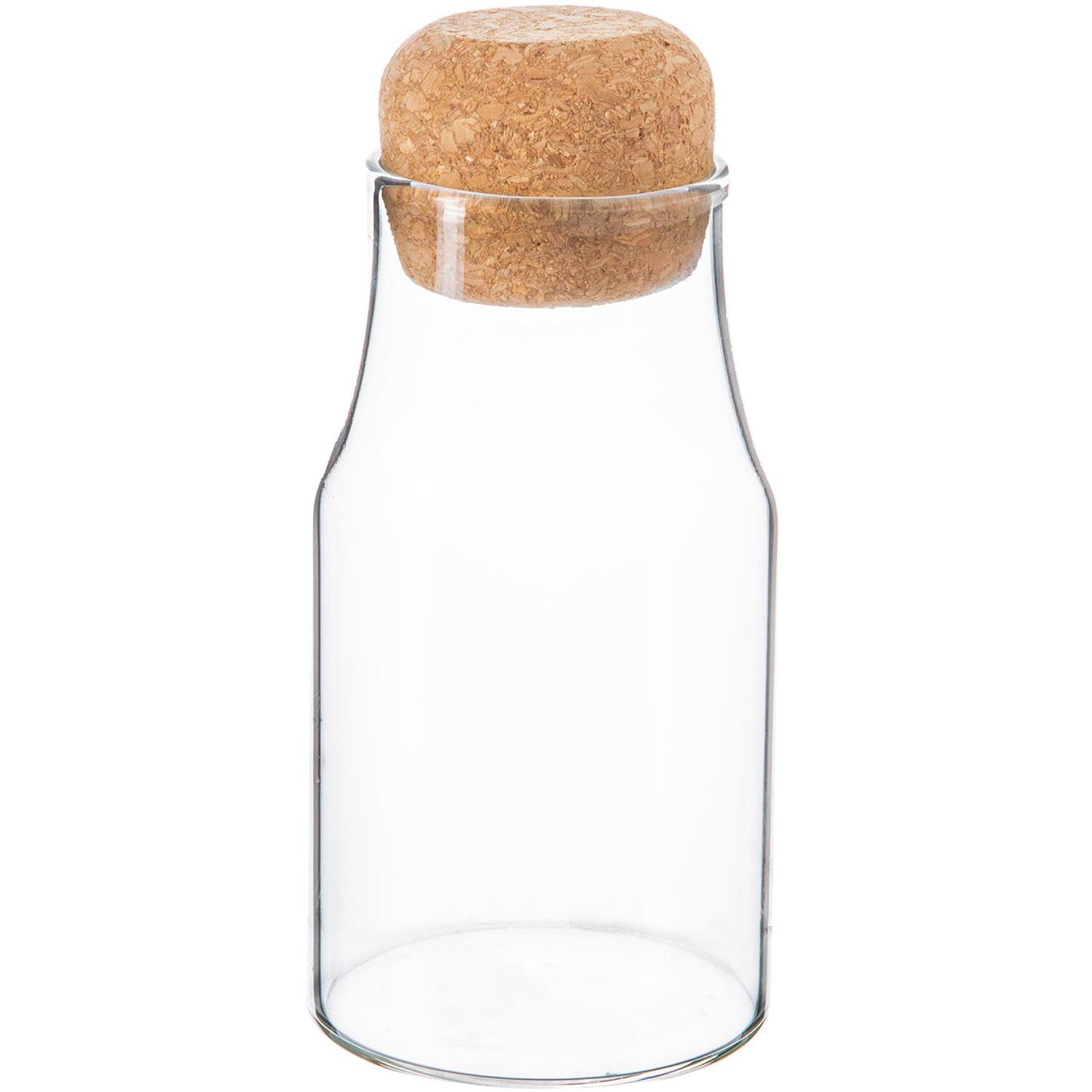 Image of Glass Storage Bottle with Cork Lid&hellip;