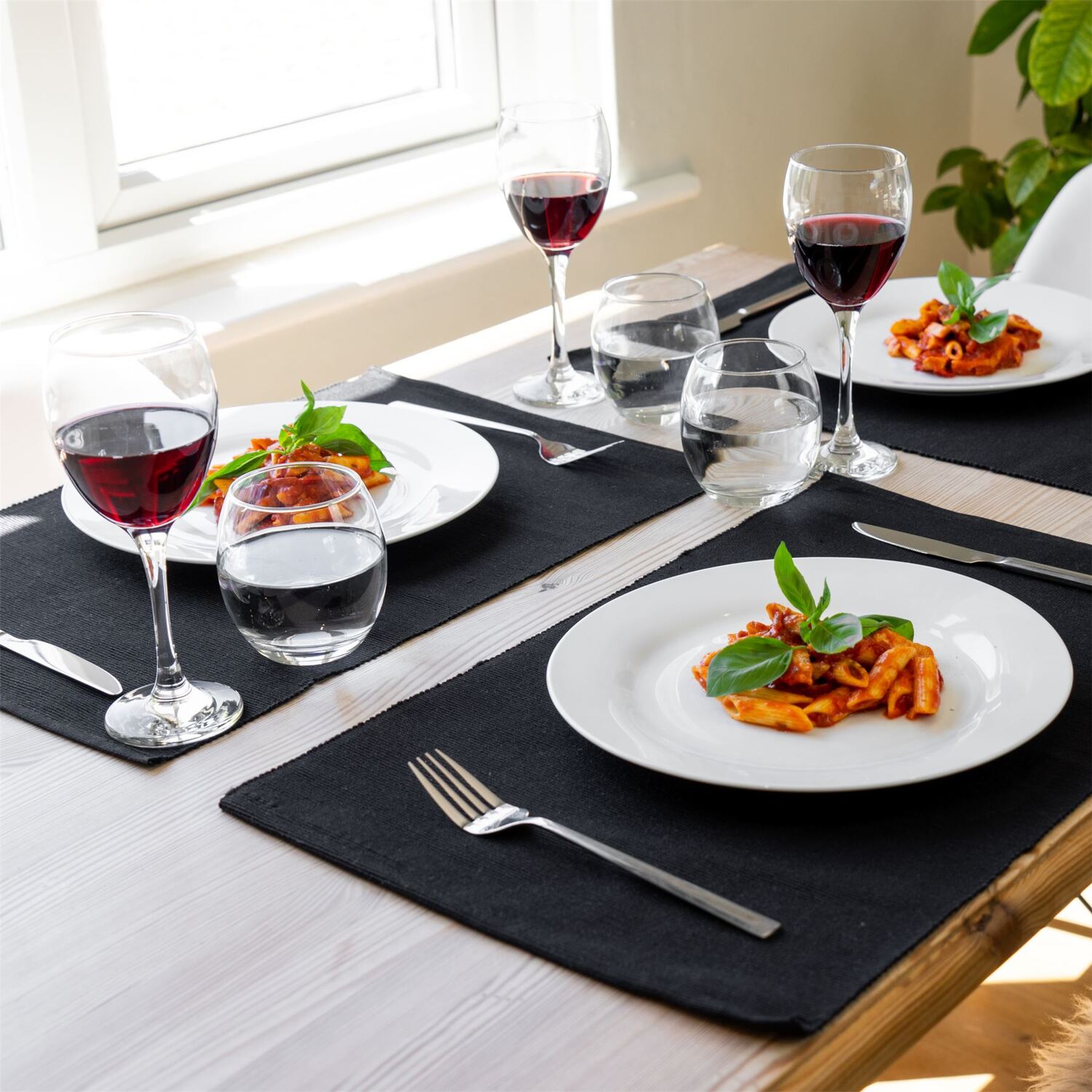 Image of 48x33cm Ribbed Cotton Placemats Pack of&hellip;