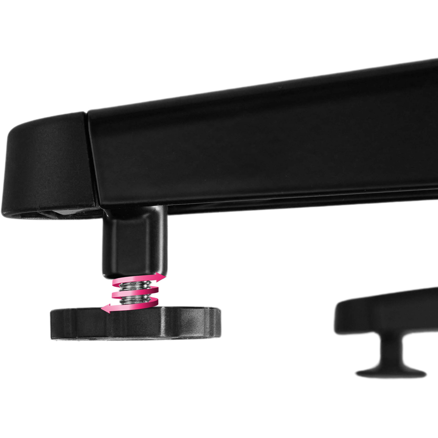 Gaming Desk Electrically Height Adjustable Wled Strips - Black