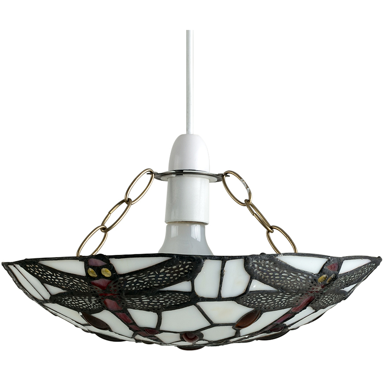 Image of Tiffany Vintage Style Multicolour Ceiling Pendant&hellip;