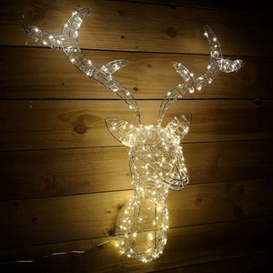 LED Wall Mounted Stag Christmas Decoration