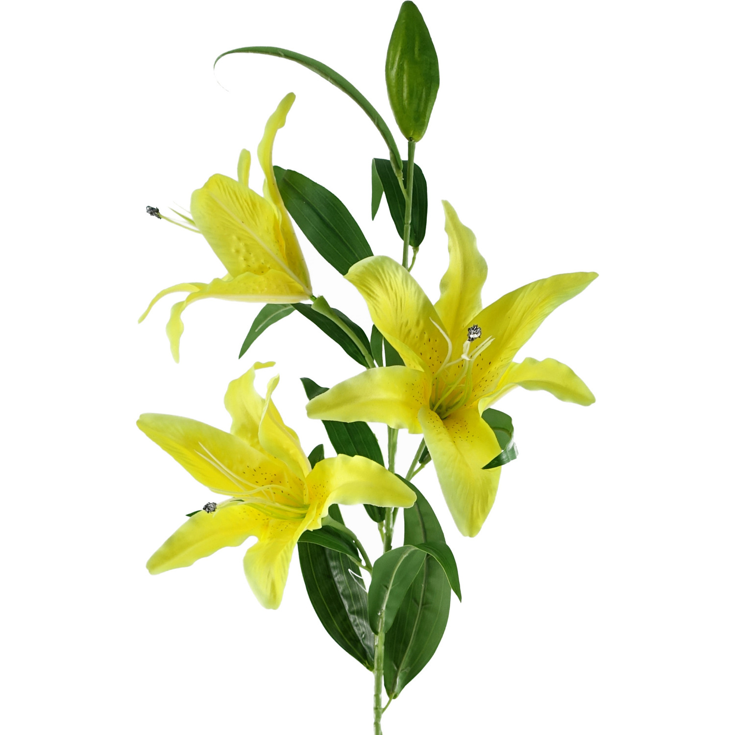 Single Large Lily Stem - 3 Flowers - Yellow Lily