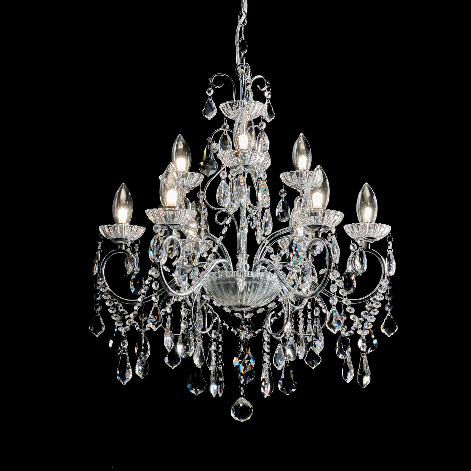 Vara Bathroom Chandelier - Chrome 70cm