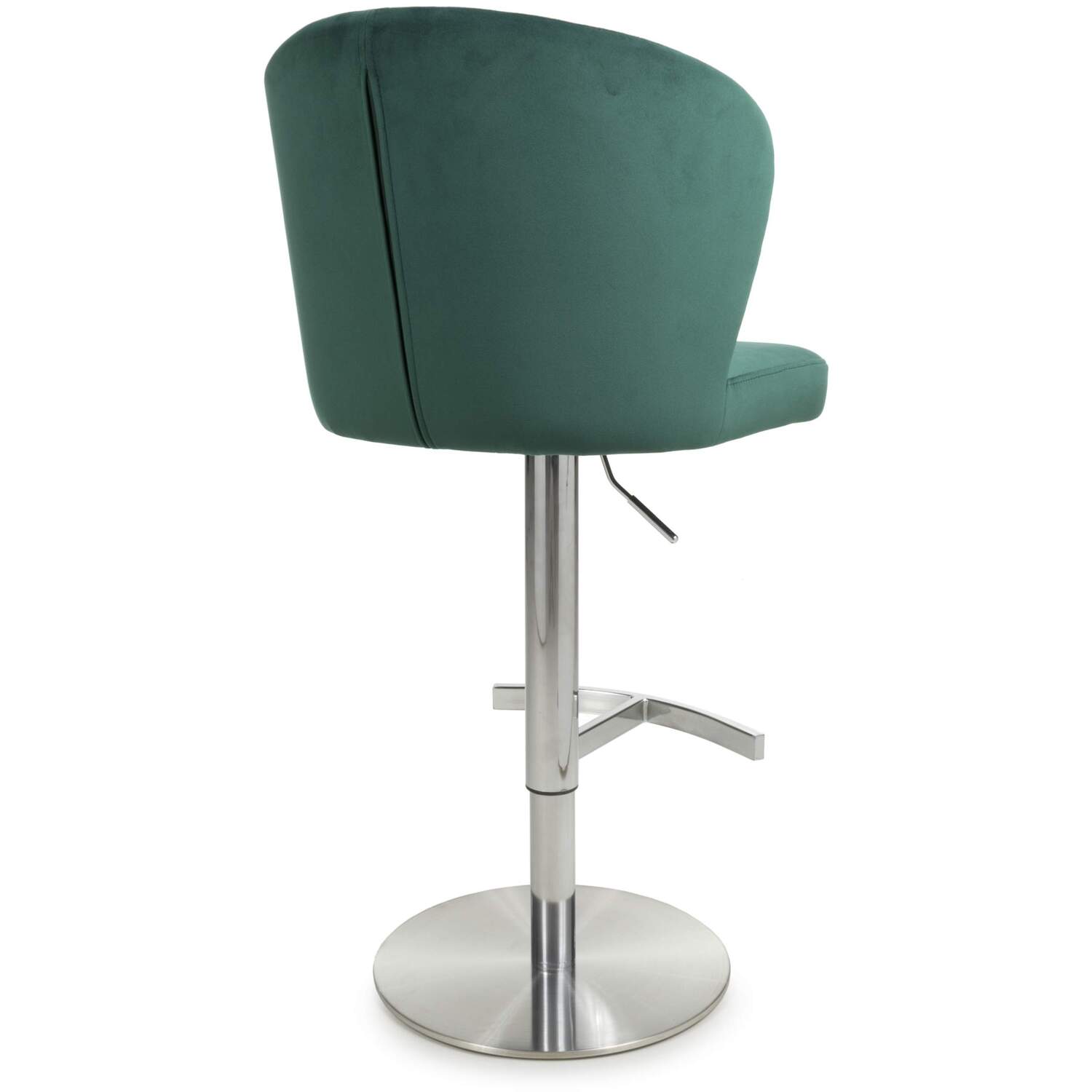Sigma Brushed Velvet Bar Stool - Green