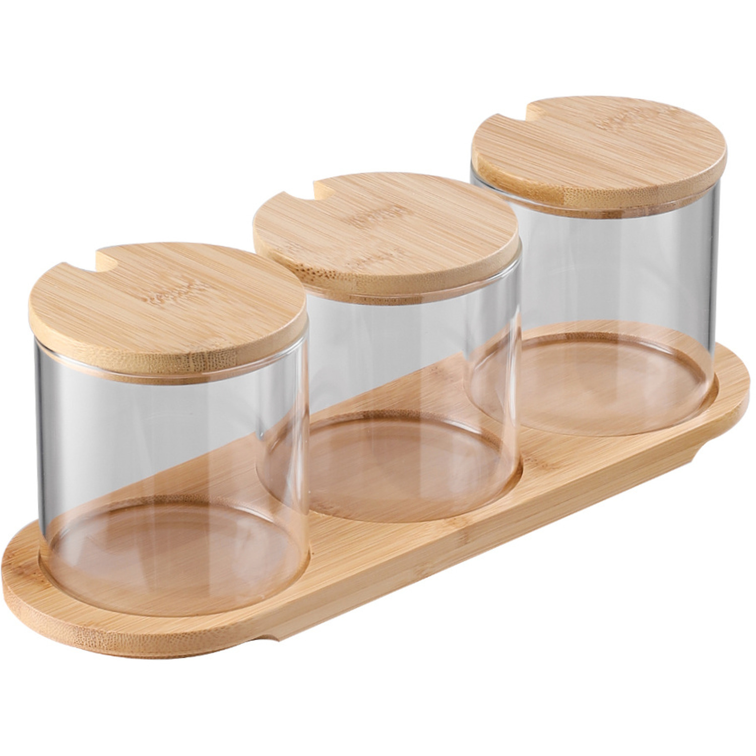 Image of 3Pcs Glass Spice Jars Seasoning Box&hellip;