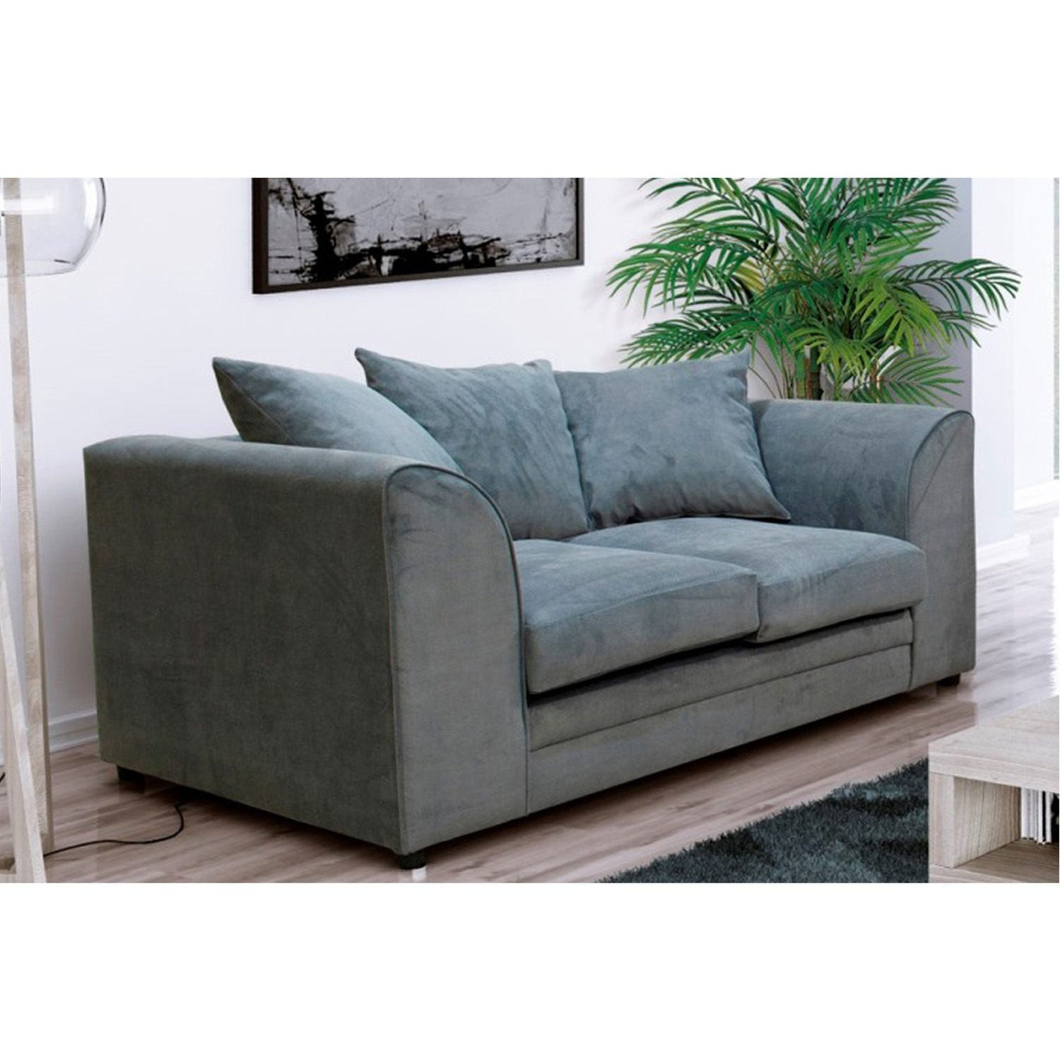 Kaspo 3 And 2 Fabric Sofa Set - Grey 155cm
