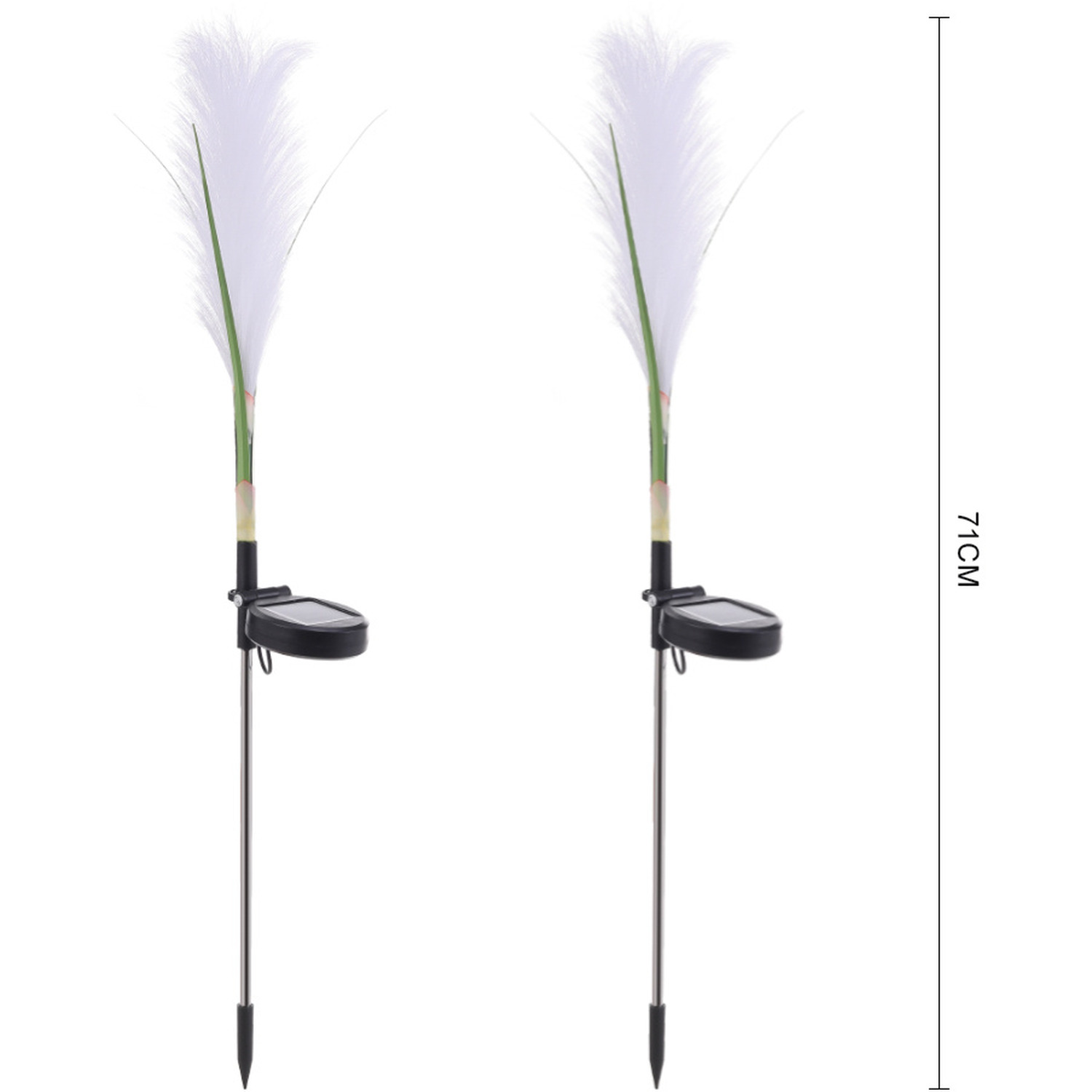 Image of 2Pcs Outdoor Solar Power Fiber Optic&hellip;