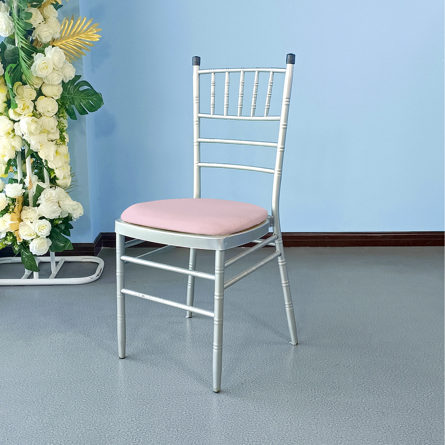 Trimming Shop Spandex Chair Pad Cover - Baby Pink