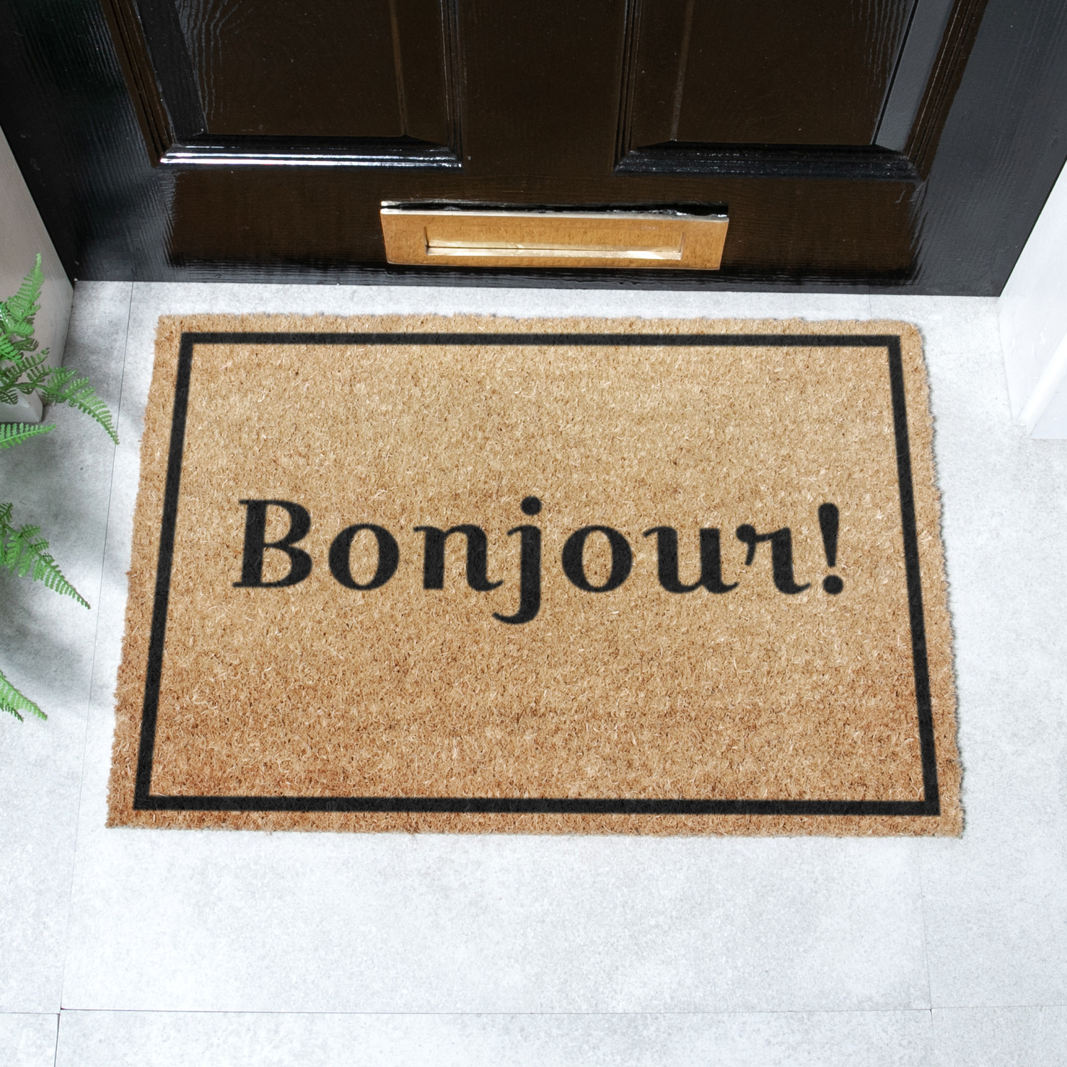 Bonjour Doormat with Border