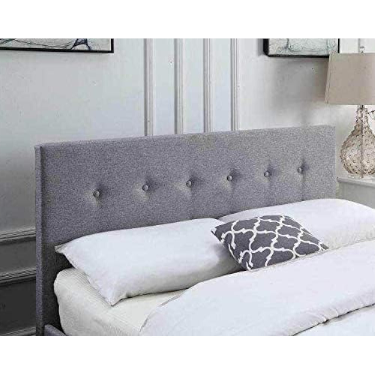 Storage Ottoman Bed Frame - Light Grey No Small Double