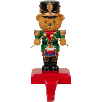 Teddy Bear Soldier Stocking Holder