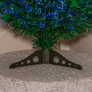 Green 2ft Green Pin Prick Xmas Tree with Multi Coloured Fibre Optic Lights shot 6038881
