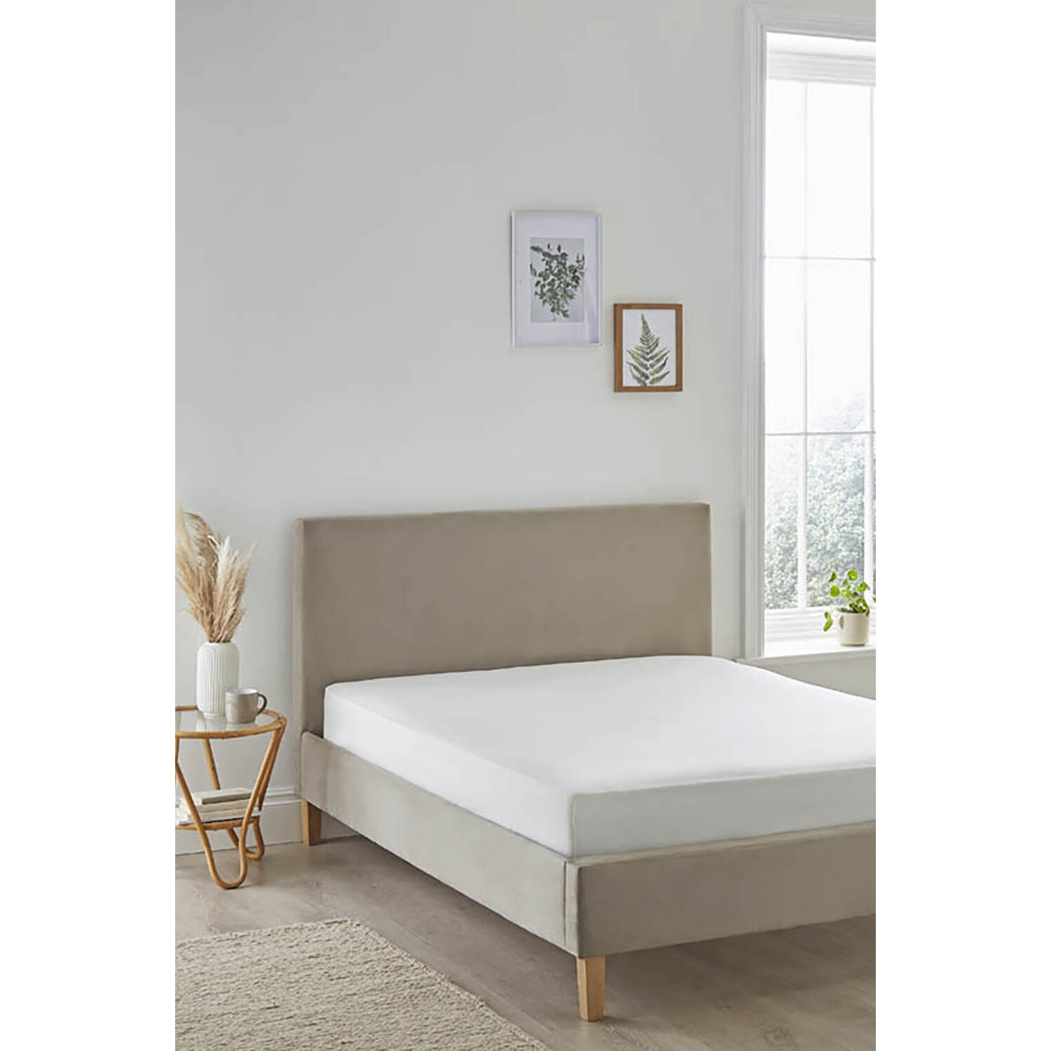 Martex Eco Pure 200tc Organic Cotton Fitted Sheet - White Superking